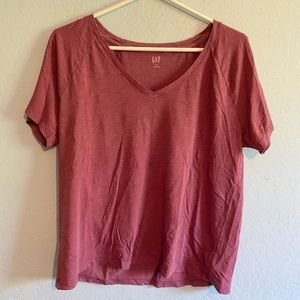 GAP Pink V-neck Shirt